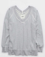 Aerie Downtime V-Neck Sweatshirt
