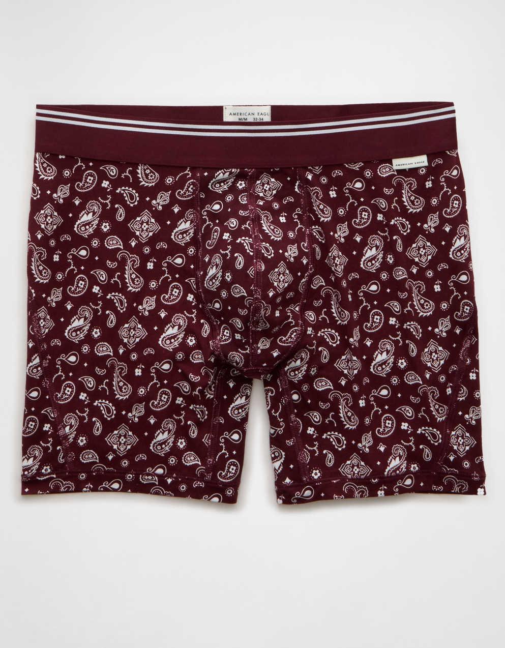 AEO Men's Paisley 6" Ultra Soft Boxer Brief