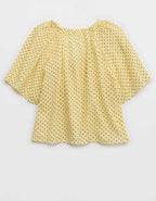 Aerie Woven Button Blouse