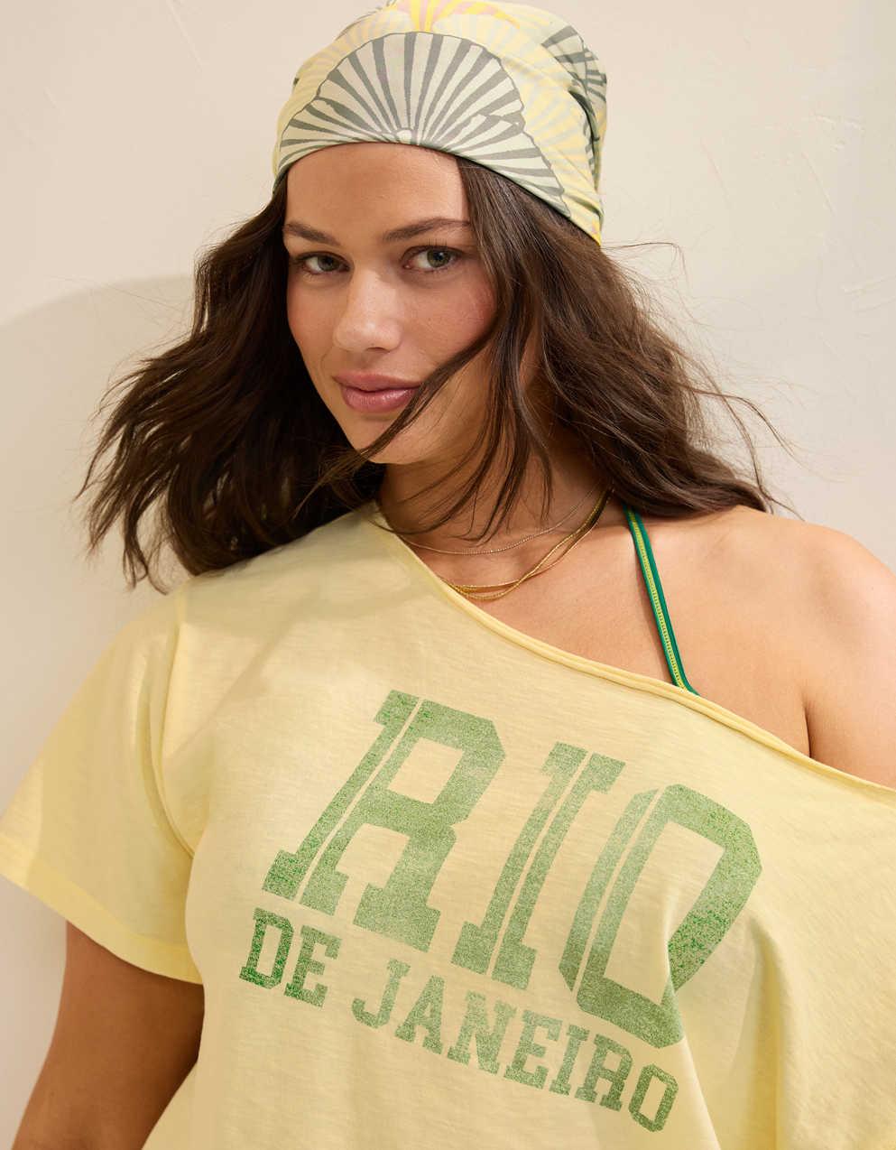 Aerie Off-The-Shoulder Relaxed T-Shirt