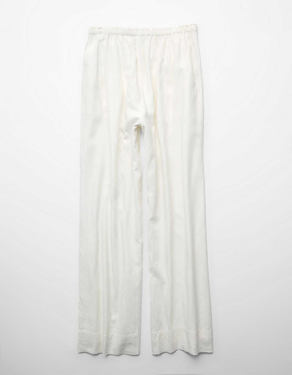 AE Linen-Blend Wide-Leg Pant