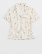 OVERSLEPT by Aerie Real Soft® Short Sleeve Pajama Shirt