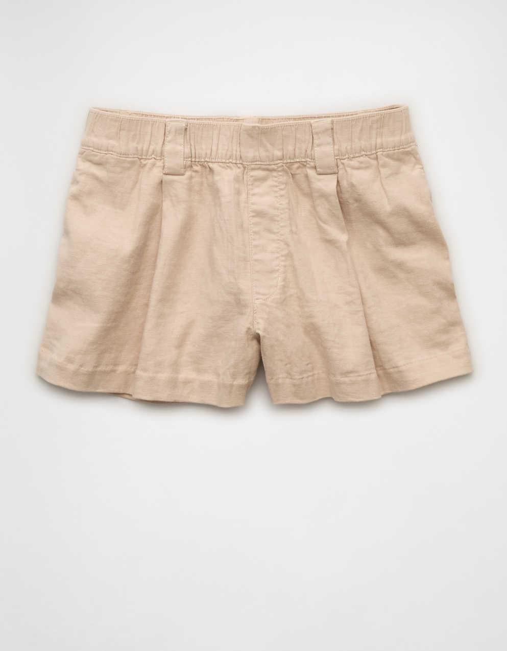 AE Stretch High-Waisted Pleated Trouser Short