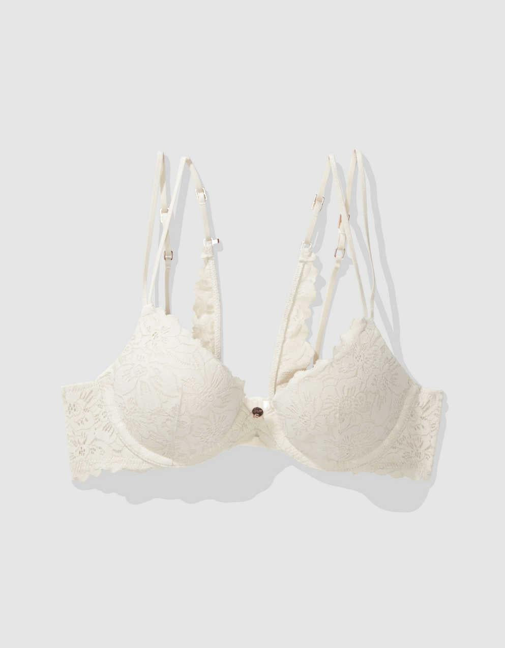 Show Off Rosey Lace Demi Push Up Bra