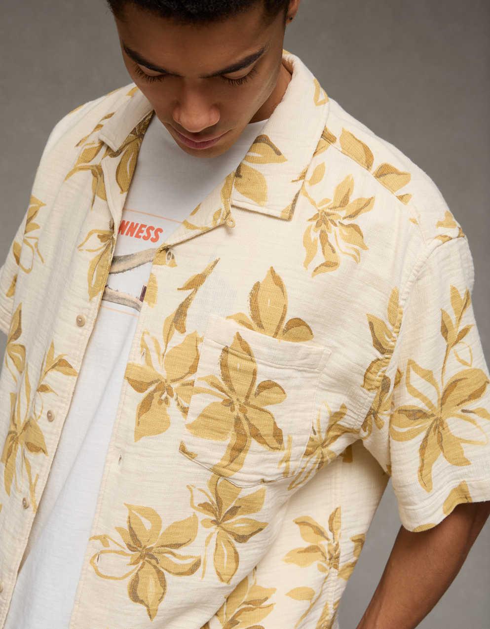 AE Relaxed Fit Short-Sleeve Camp Collar Shirt