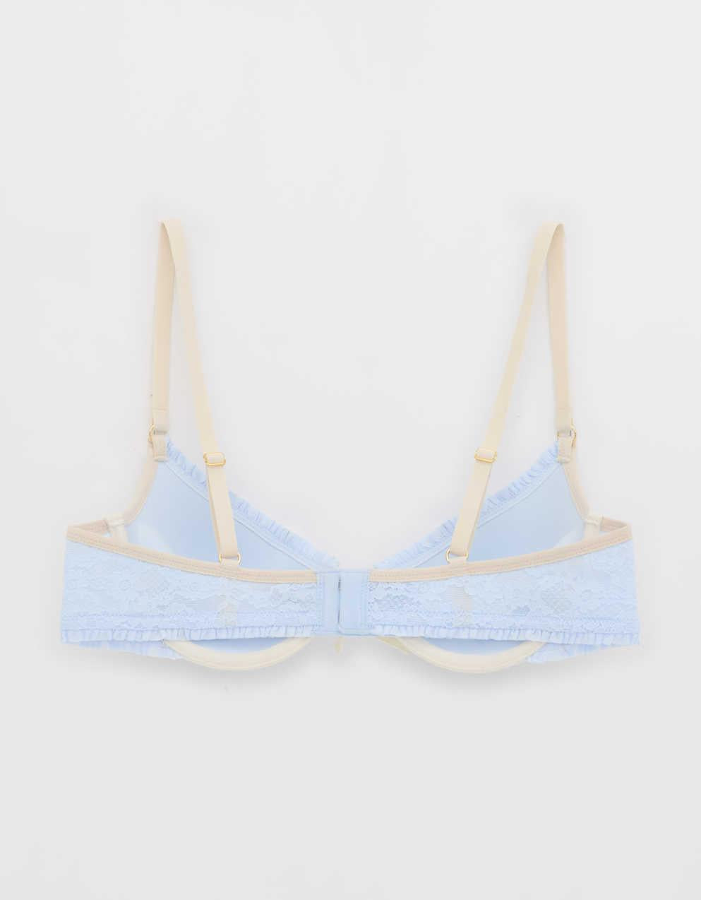Show Off Vintage Lace Plunge Push Up Bra