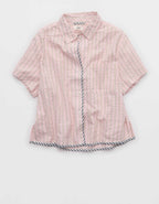 Aerie Seersucker Short Sleeve Pajama Top