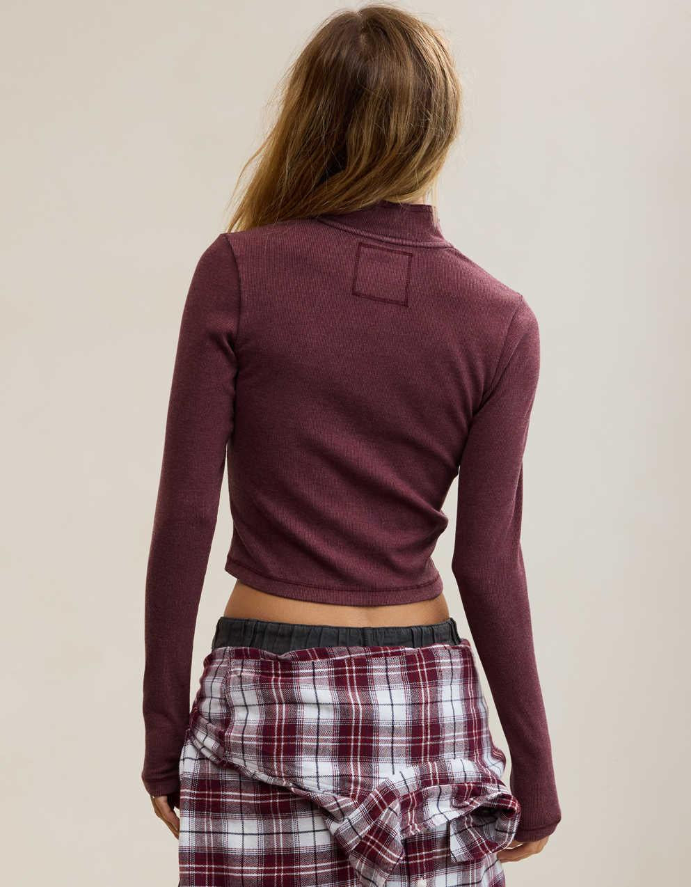 Aerie Long Sleeve Quarter Zip T-Shirt