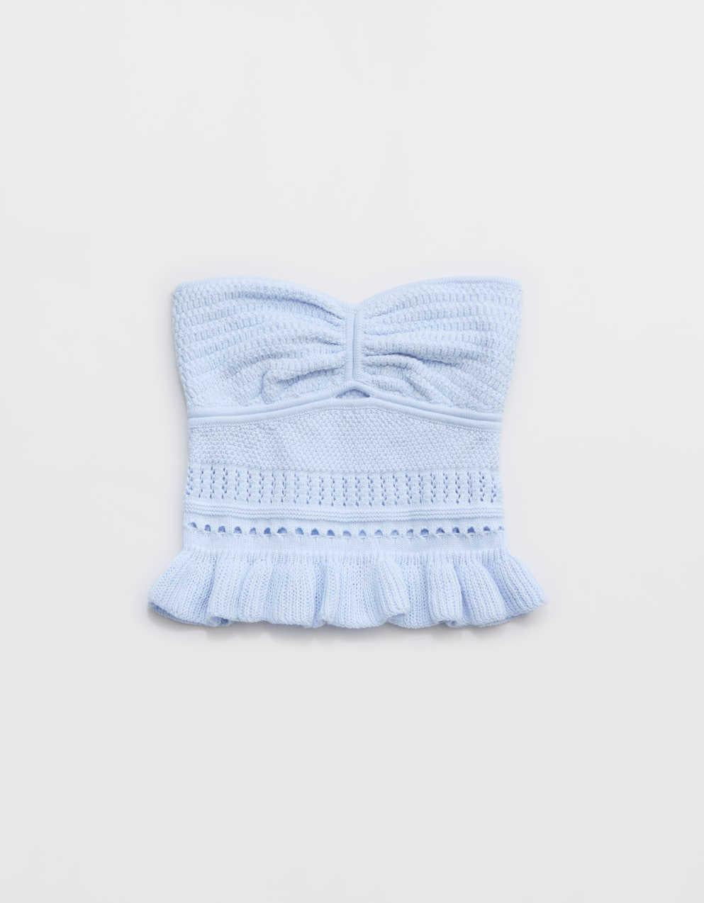Aerie Peplum Sweater Tube Top