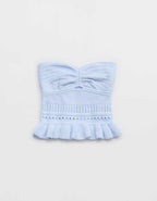 Aerie Peplum Sweater Tube Top