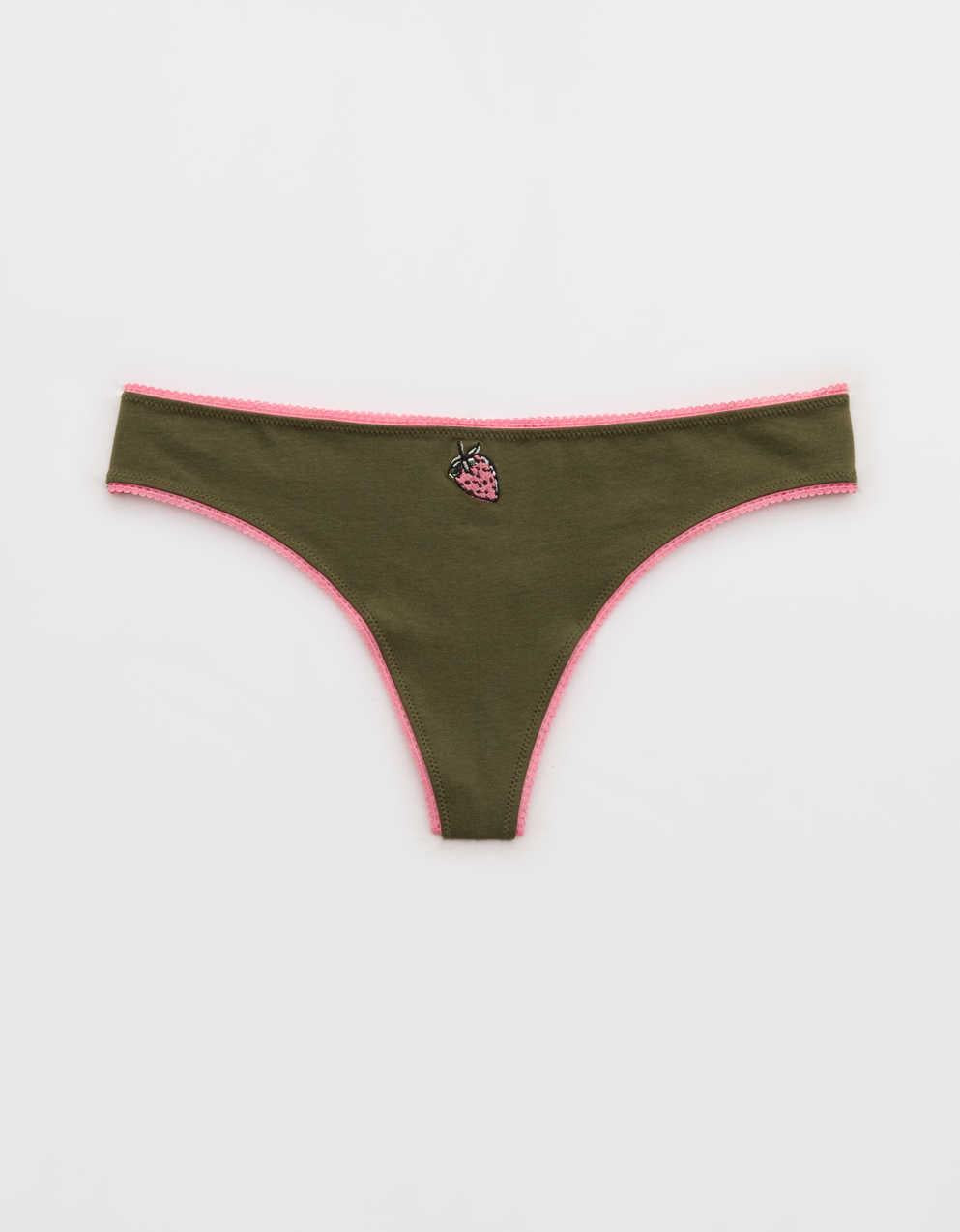 Superchill Cotton Picot Thong Underwear