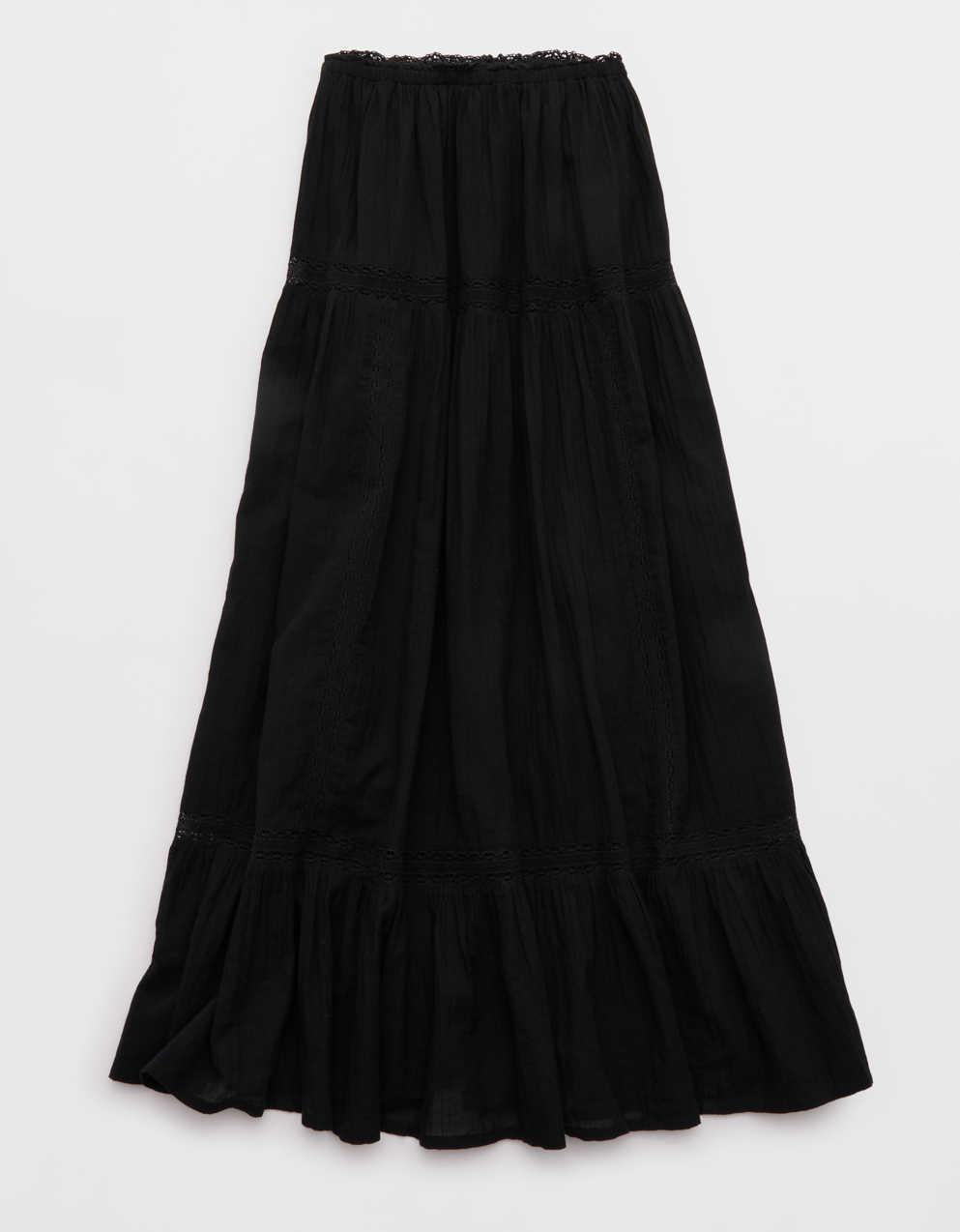 Aerie Lace Trim Maxi Skirt