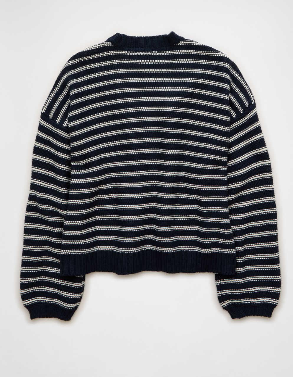 AE Balloon-Sleeve Open-Front Cardigan