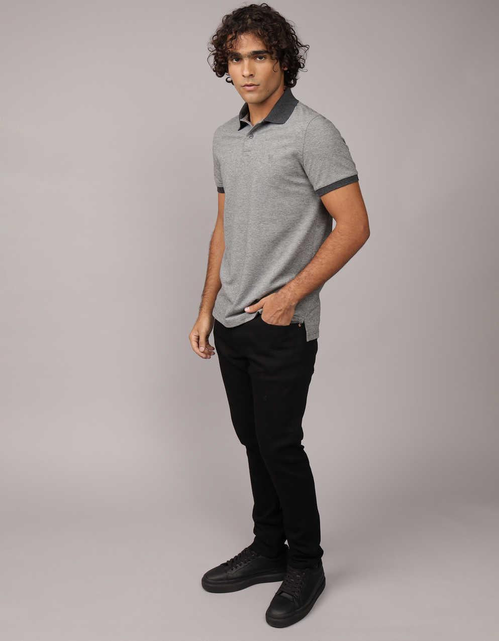 AE Lived-In Slim Fit Pique Polo Shirt