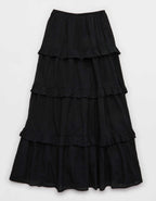 Aerie Ready To Ruffle Tiered Midaxi Skirt