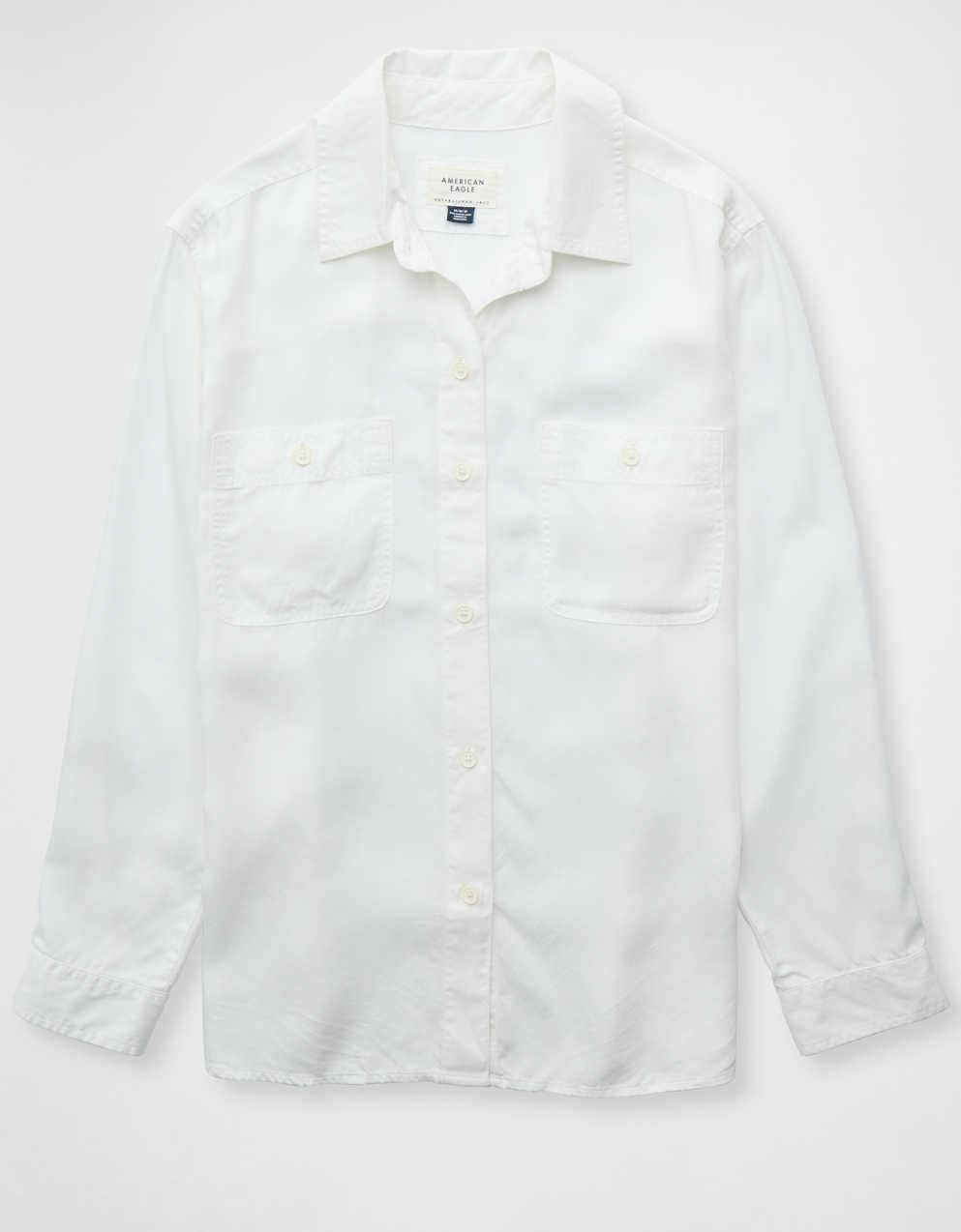 AE Bestie Long-Sleeve Button-Up Shirt
