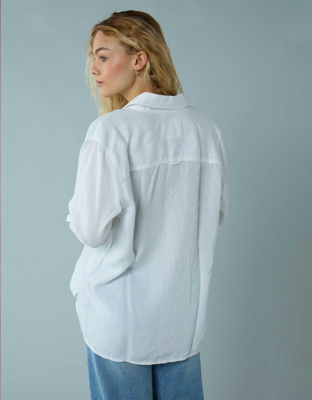 AE Bestie Long-Sleeve Button-Up Shirt
