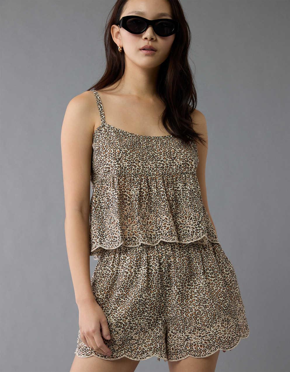 AE Leopard Eyelet Cami