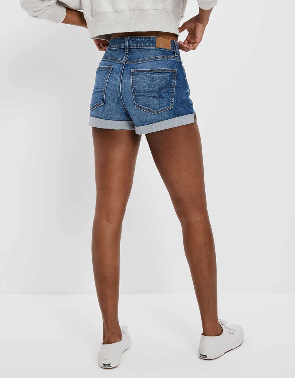 AE Stretch Denim Mom Shorts