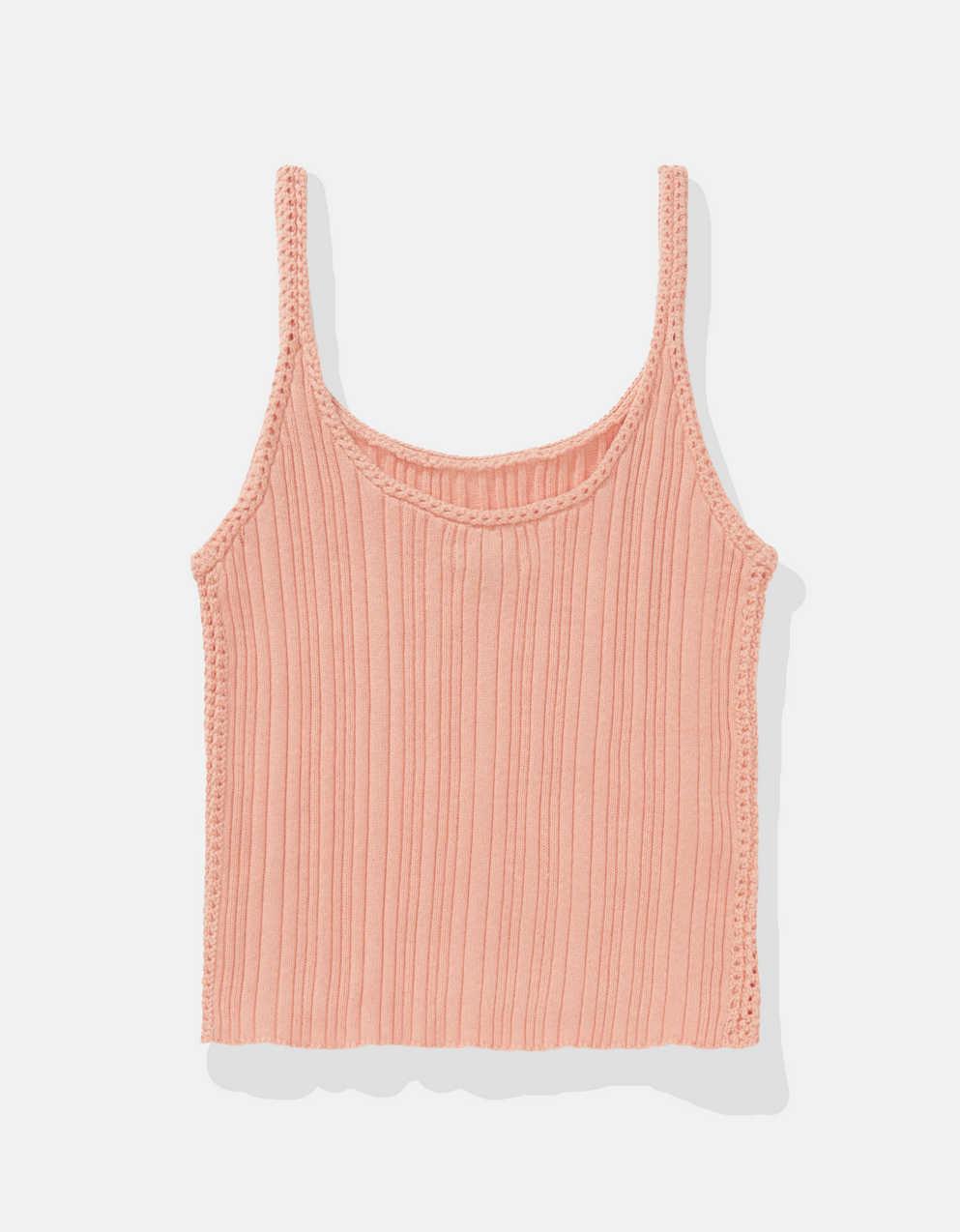 AE Cropped Crochet Tank Top