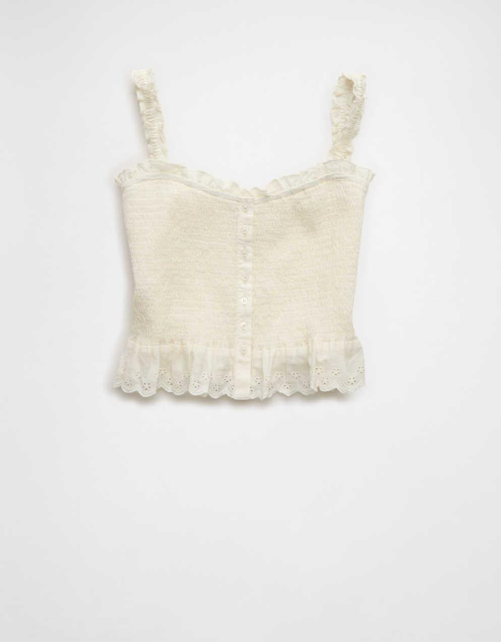AE Smocked Button-Up Cami