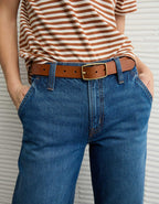 AE Rectangle Buckle Leather Belt