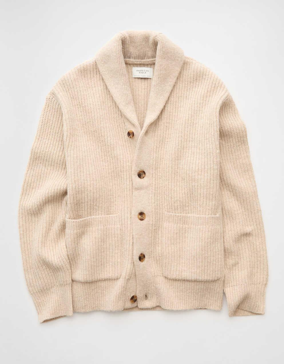 AE Chunky Knit Shawl Cardigan