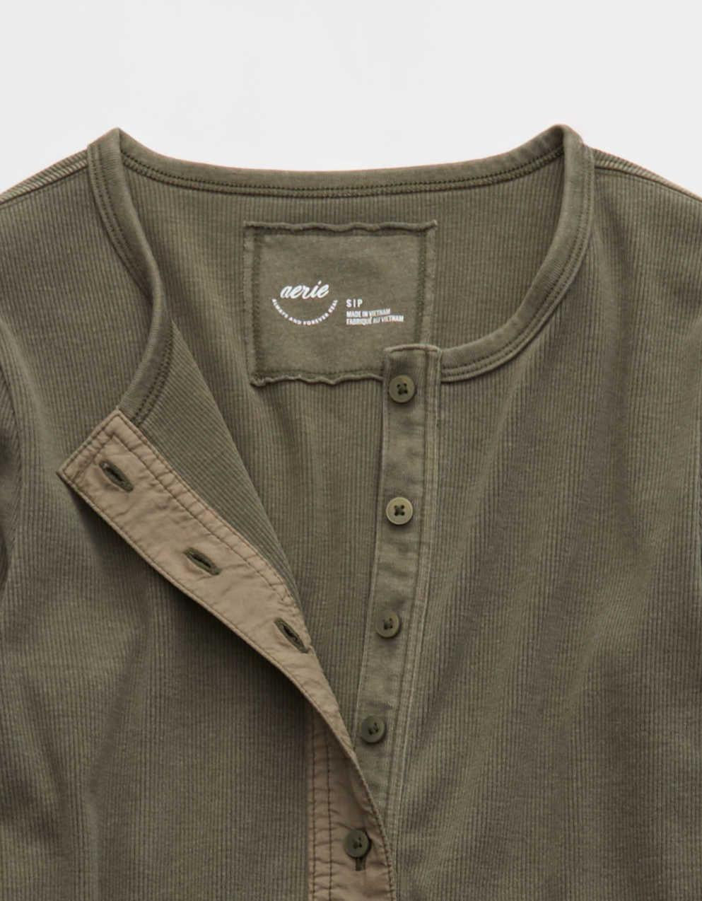 Aerie Essential Henley Layering T-Shirt