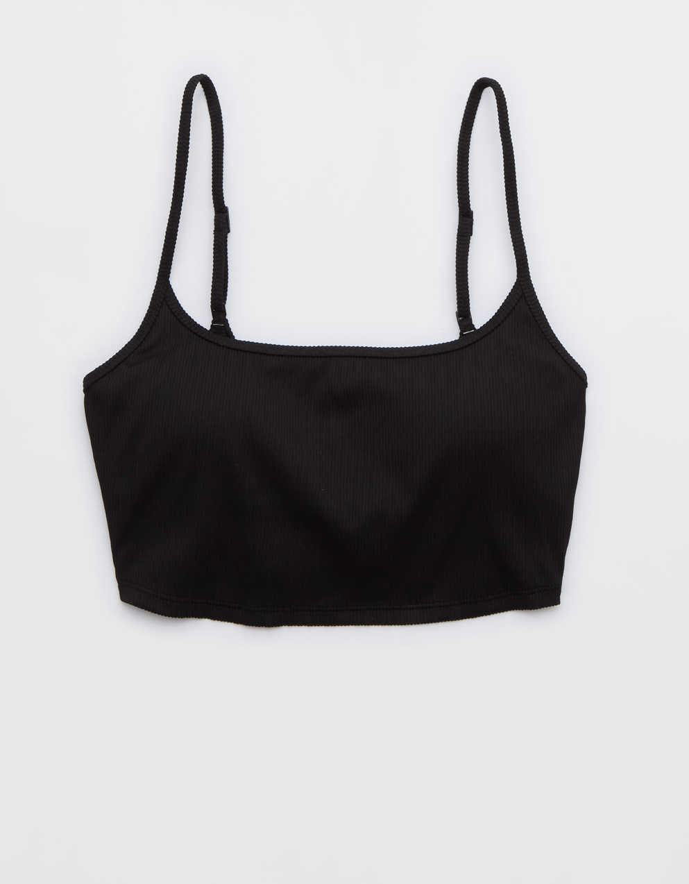 Aerie Ribbed Scoop Longline Bikini Top