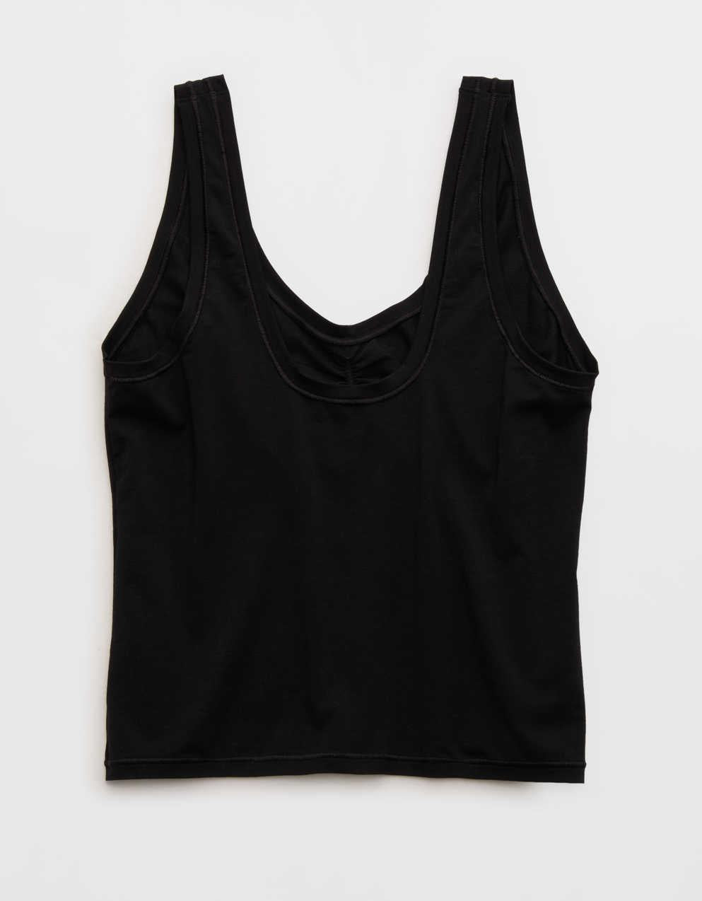 SMOOTHEZ Cotton Blend Ruched Tank Top