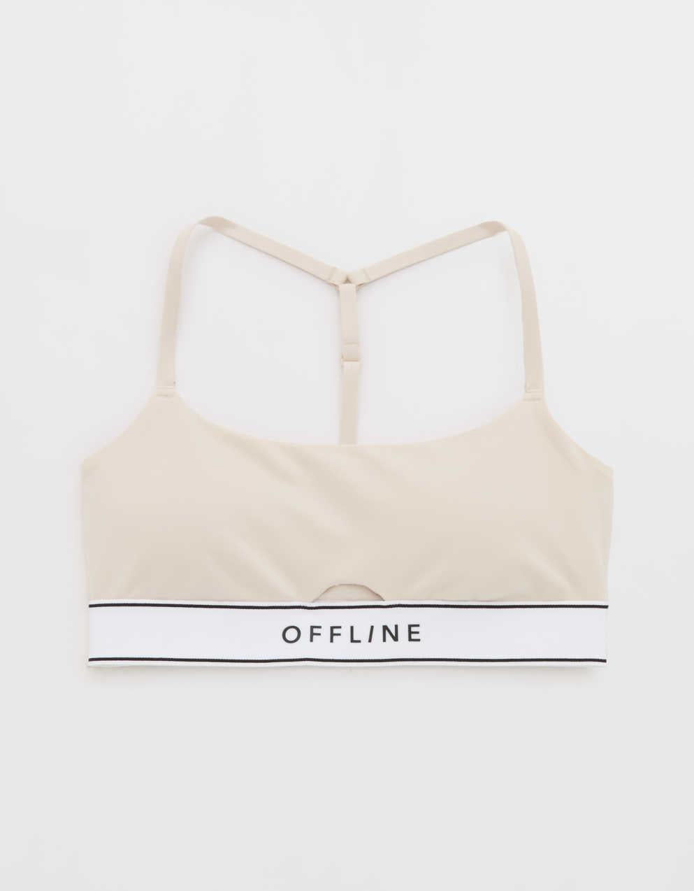 OFFLINE By Aerie The Hugger Logo Elastic Sports Bra