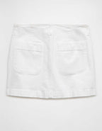 AE Stretch Low-Rise A-Line Denim Mini Skirt