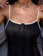 Aerie Shine Henley One Piece Swimsuit
