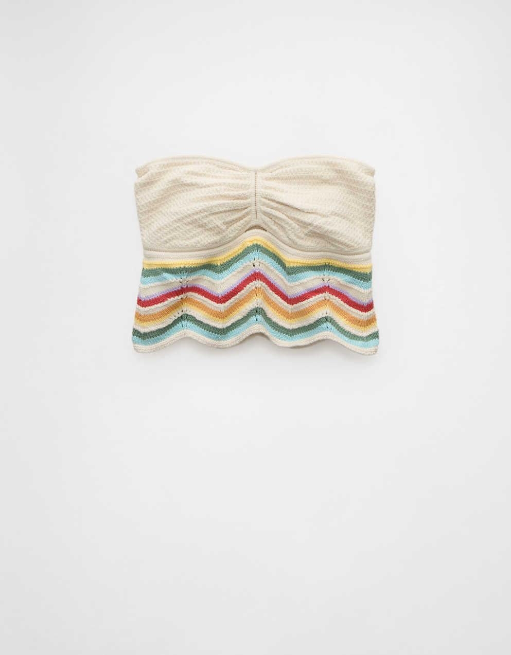 AE Pride Cropped Chevron Crochet Tube Top