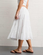 AE Tiered Midi Skirt