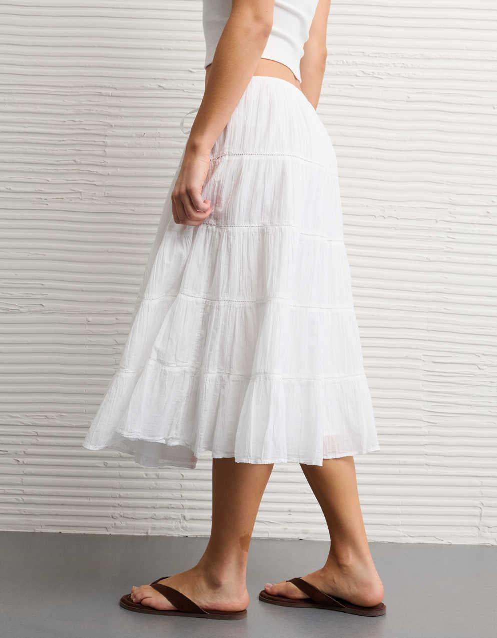 AE Tiered Midi Skirt