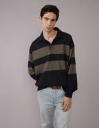 AE Long Sleeve Boxy Rugby Polo Shirt