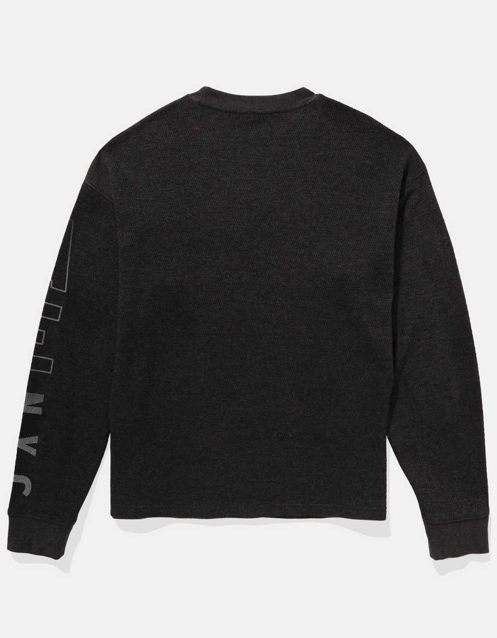 AE Oversized Long-Sleeve Elevated Logo Graphic Thermal T-Shirt