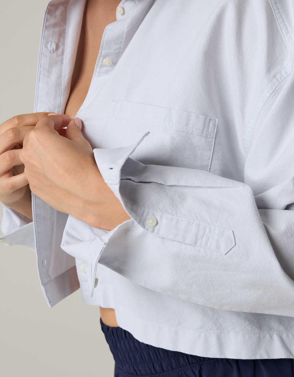 OFFLINE By Aerie Cropped Button Up Shirt