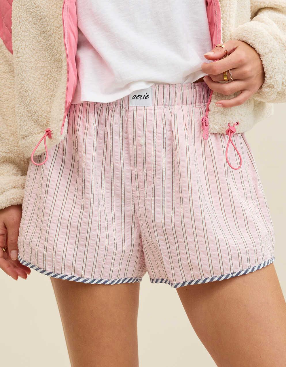 Aerie Seersucker Pajama Boy Boxer