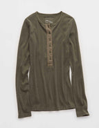 Aerie Essential Henley Layering T-Shirt
