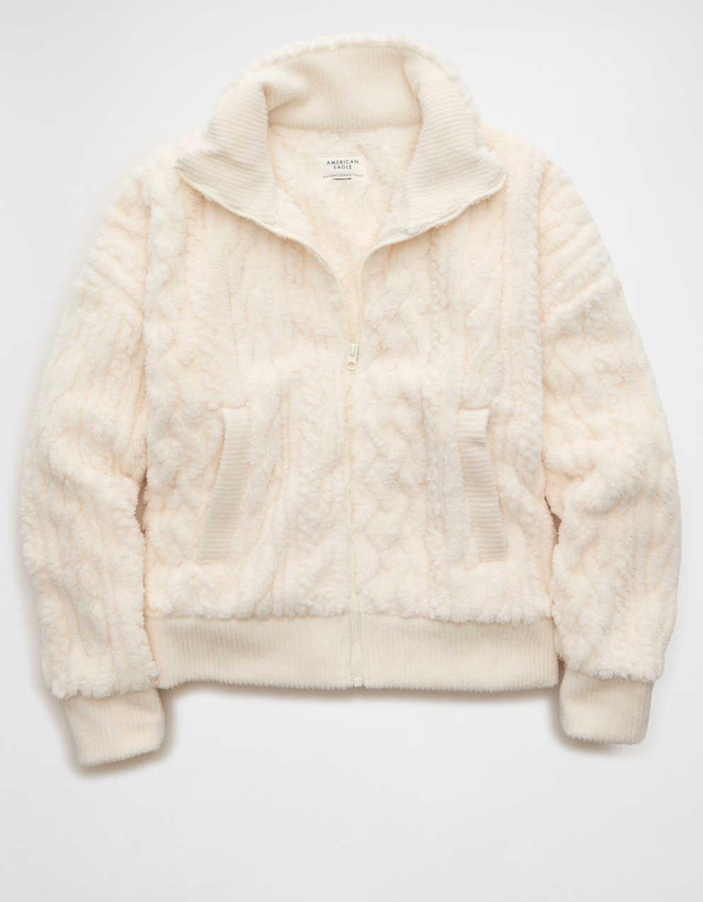 AE Cable Sherpa Full-Zip Sweatshirt