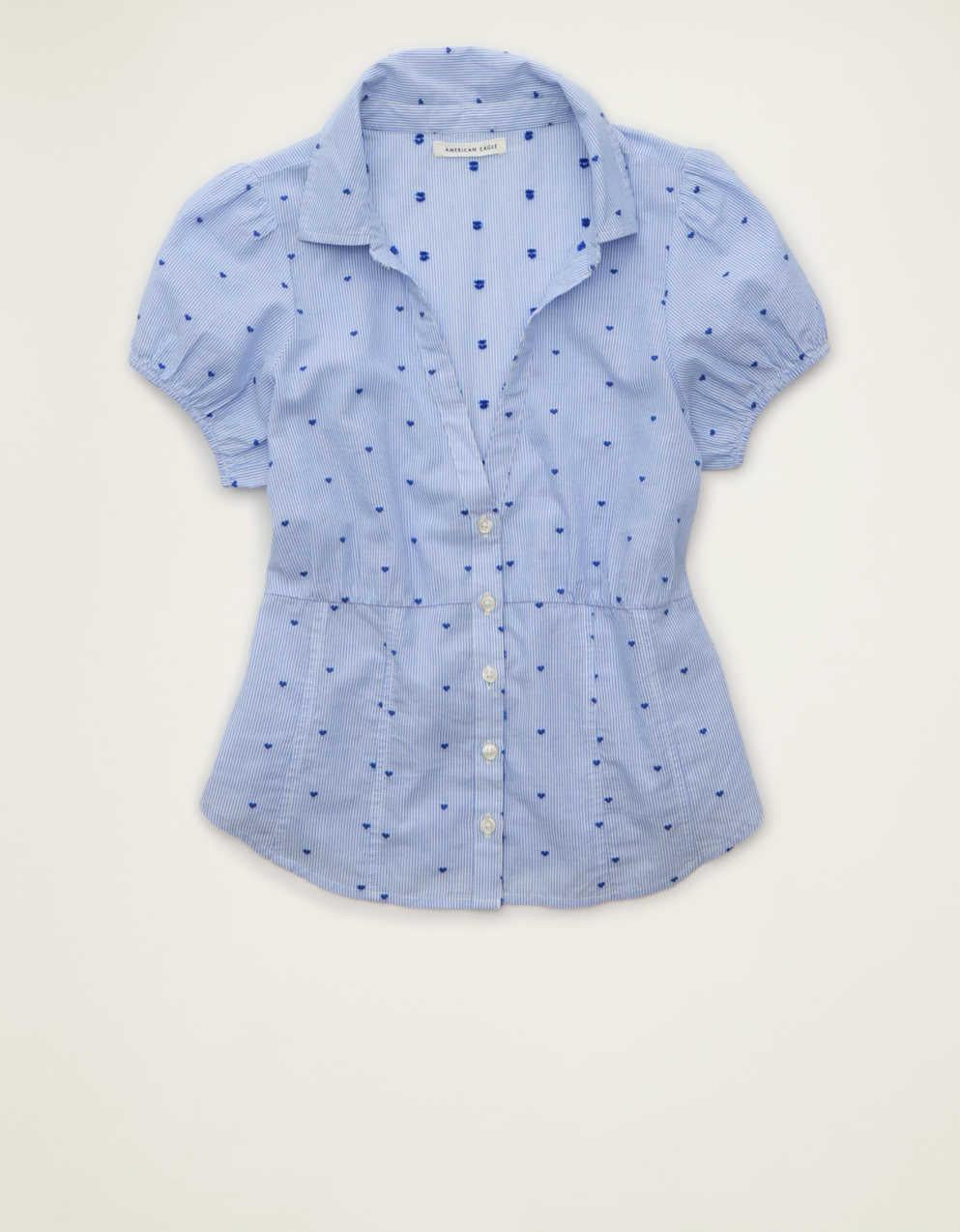 AE Short-Sleeve Button-Up Shirt