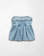 AE Denim Bubble Tube Top