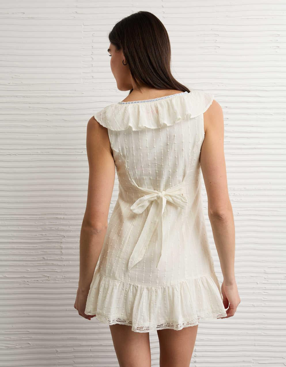 AE Tie-Front Lace Inset Mini Dress