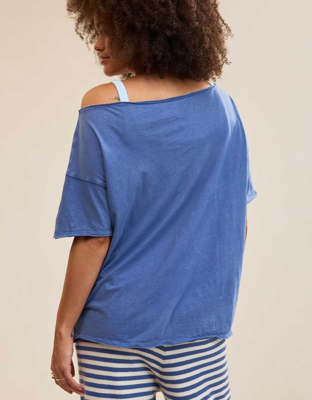 Aerie Off The Shoulder Oversized Boyfriend T-Shirt