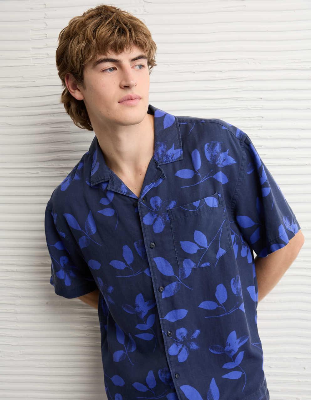 AE Relaxed Fit Short-Sleeve Camp Collar Shirt