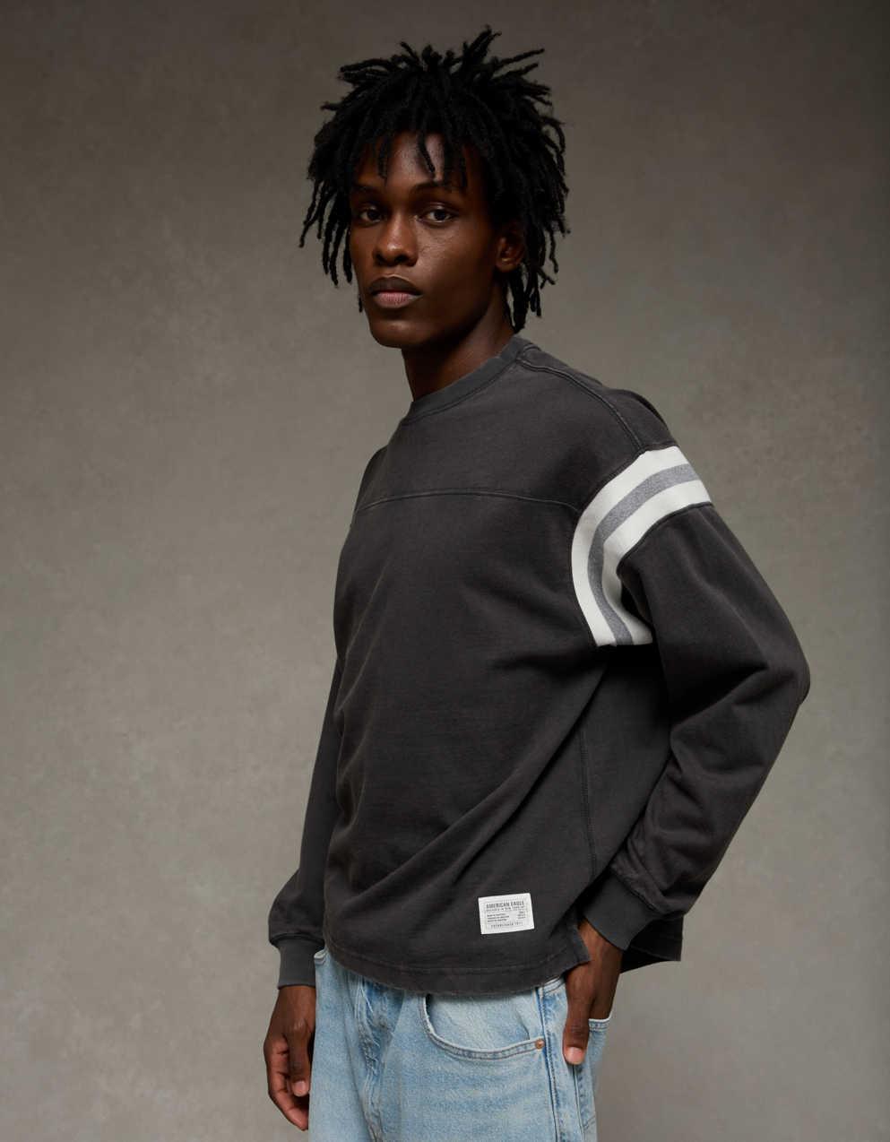 AE Boxy Long-Sleeve Football T-Shirt