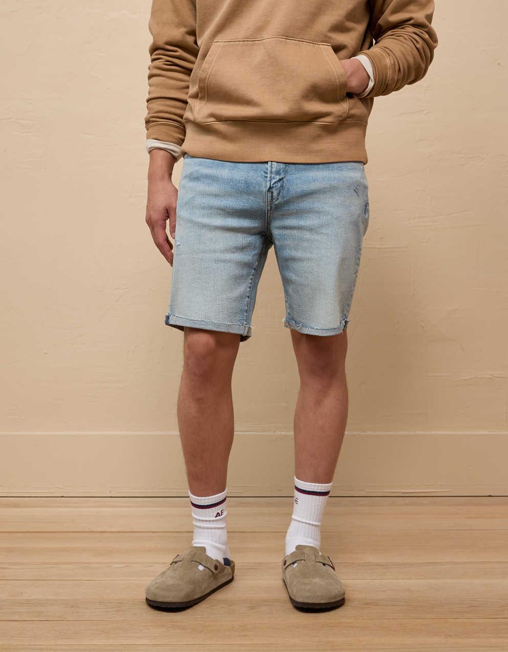 AE 9" AirFlex+ Distressed Denim Short