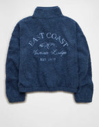 AE Sherpa Fleece Graphic Henley Sweatshirt
